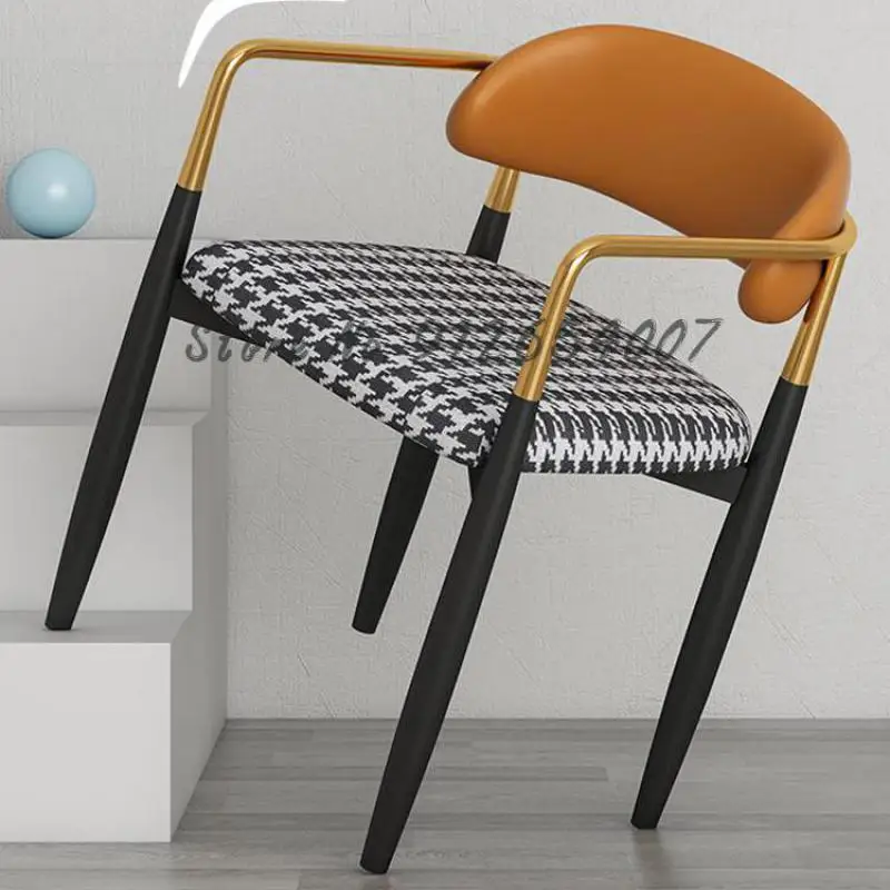 Nordic Light Luxury Dining Chair Modern Minimalist Stool Home Backrest Desk Makeup Casual Armchair | Мебель
