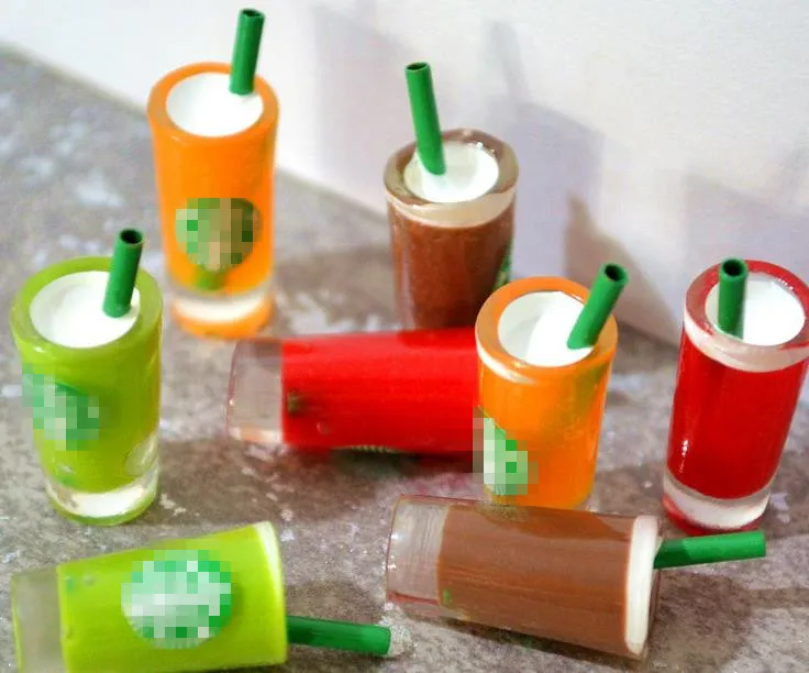 Поставка 100 шт 3D круглая кофейная чашка Frappuccino Кабошон из смолы с плоской задней стороной имитация питания художественное украшение Шарм Ремесло