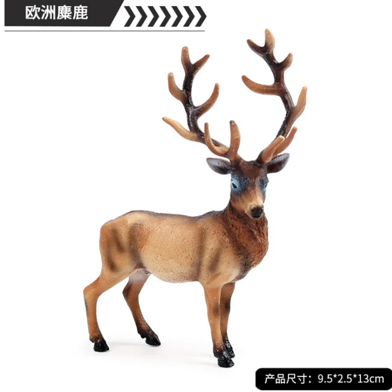 YeahiBaby 6pcs White-Tailed Deer Figure Realistic Wild Animals Model Toy Early Education Cognitive Toys 