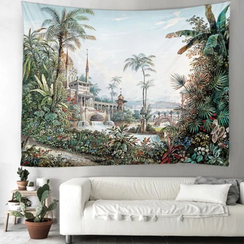 

Castle tapestry beautiful castle printed wall hangings bohemian hippie tapestry living room bedroom decoration tapestry various