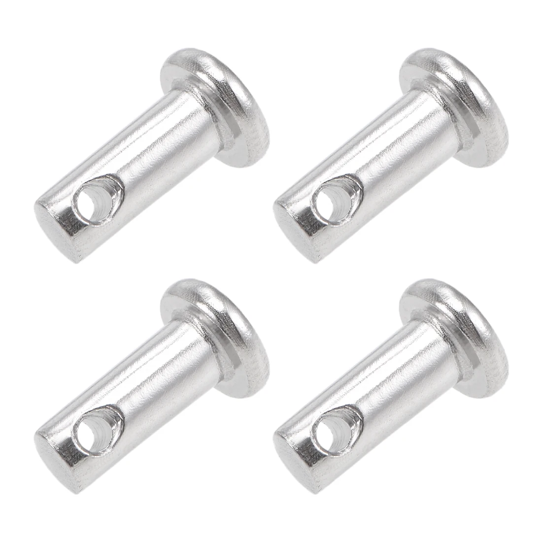 

uxcell Single Hole Clevis Pins - 4mm x 10mm Flat Head 304 Stainless Steel Link Hinge Pin 4Pcs