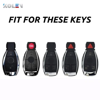 Custodia per chiave A distanza per auto PU TPU per Mercedes benz A B C E S GLA CLS CLA GLK classe W204 W251 W211 W210 W176 accessori - Custodia per chiave A distanza per auto PU TPU per Mercedes benz A B C