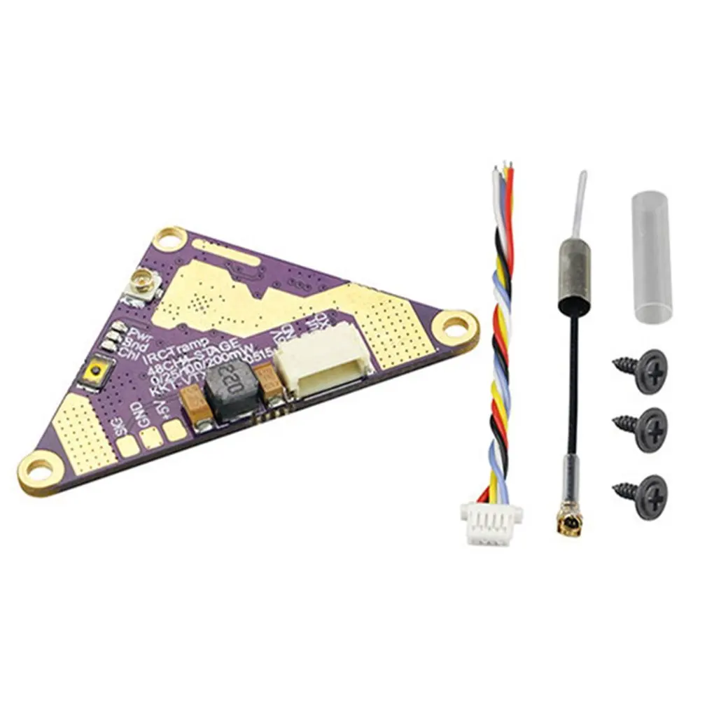 

KKT-VTX200 5.8G 48CH 0/25/100/200mW Switchable FPV Transmitter for 25.5mm AIO F411E12A FC RC Drone FPV Racing Drone