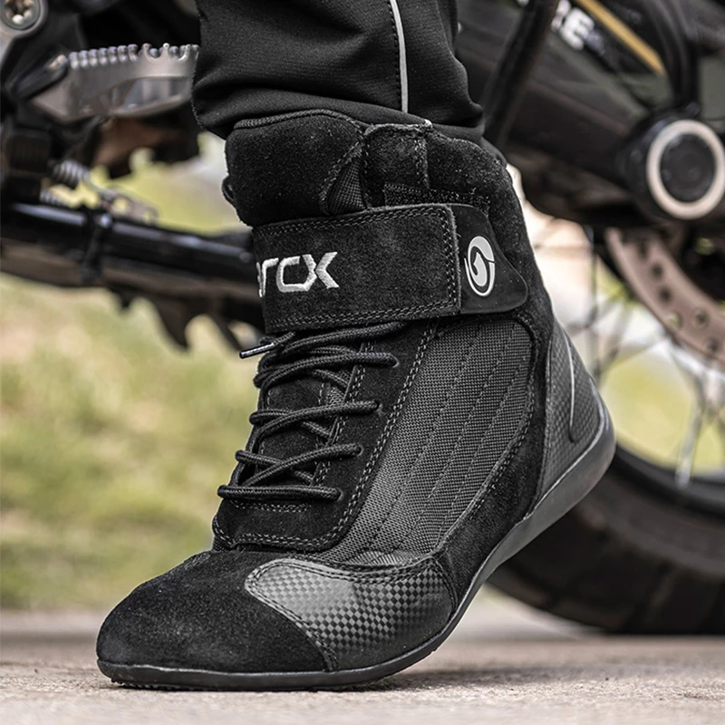Motorcycle Boots ARCX Motorcycle Boots Riding Shoes Suede Leather Ankle Protection Shoe Summer Breathable Motocross Racing
