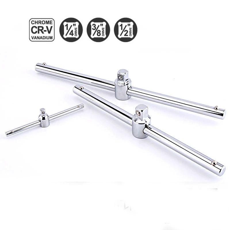 1 4 3 8 1 2 Drive Socket Wrench Extension Sliding Bar T Handle Socket Extension Connection For Ratchet Driver Auto Repair Wrench Aliexpress
