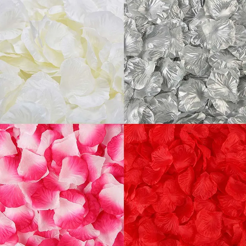 1000pcs/Pack Silk Rose Flower Petals Leaves Wedding Table Decorations Rose Petals Fashion Party Wedding Decorations New