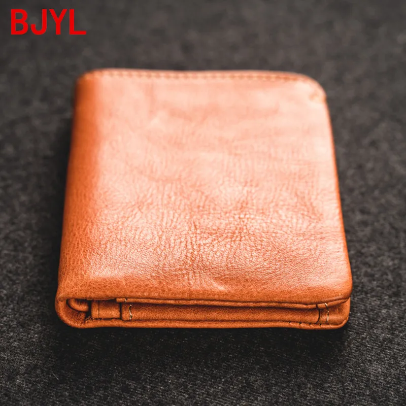 

2020 Short Wallet men's small purse ultra-thin youth soft leather card holder mini wallet men cowhide vertical two-fold wallets