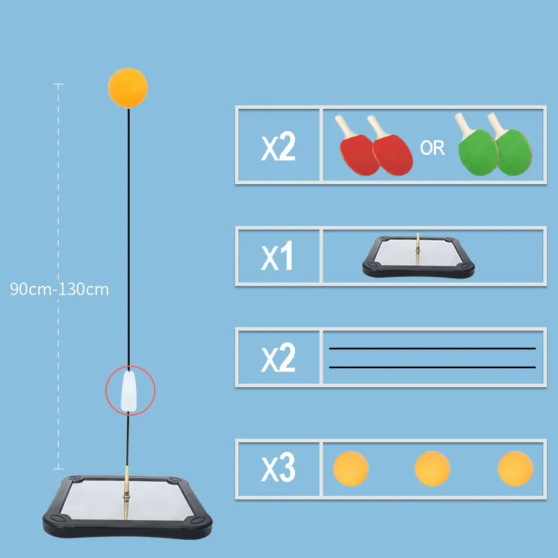 Цвет: желтый New Tables Tennis Rebound Trainer PingPong Training Equipment Rebound Shaft Rapid Backbound Machine XD88 - Цвет: Цвет: желтый