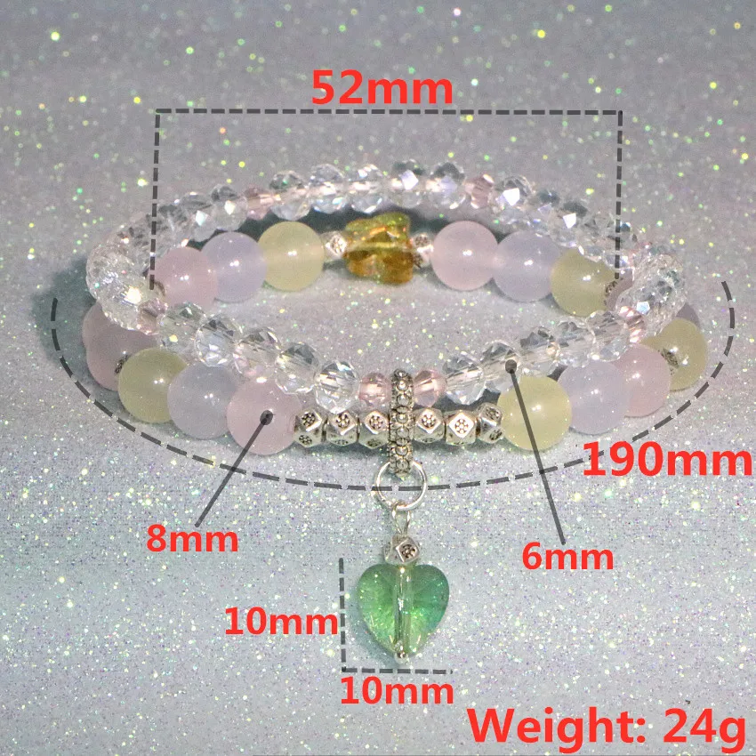 Natural Stone Jasper Tourmaline Amethyst Labradorite Jade bracelets for girls in Charm & Link Bracelets Girl birthday present (64)