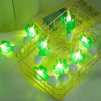 

Christmas Decoration for home 10 LED Maple Leaves Fairy light String Light Leaf Lamp Garland Party Kiwi cactus outdoor decor