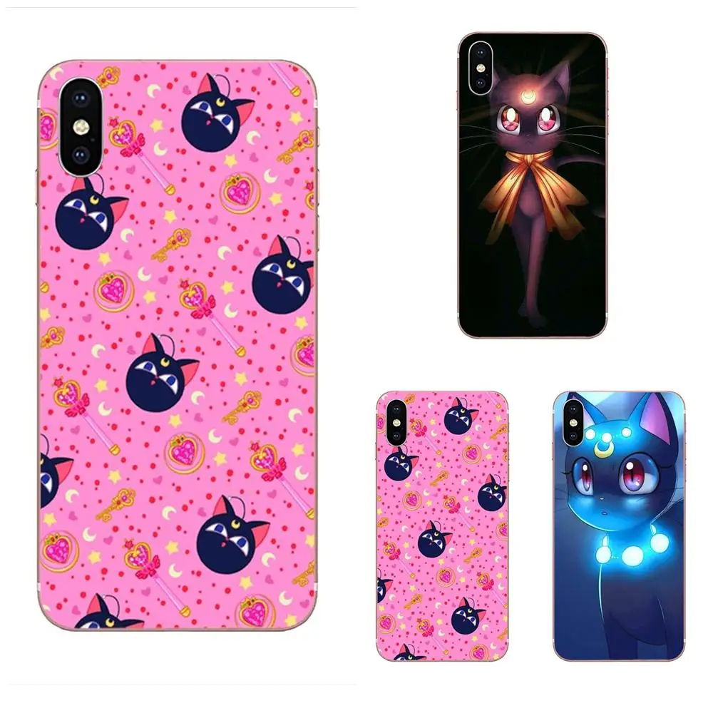 High Quality Classic Cellphone Cases Cute Anime Sailor Moon Lune Cat For Xiaomi Redmi Note 2 3 3S 4 4A 4X 5 5A 6 6A Pro Plus | Мобильные
