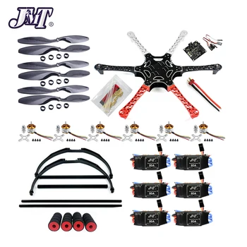 

JMT DIY F550 4-axle Drone Flame Kit With KK 2.3 ESC Motor Carbon Fiber Propellers +Tall Landing Skid PTZ For F450 FPV Quadcopter