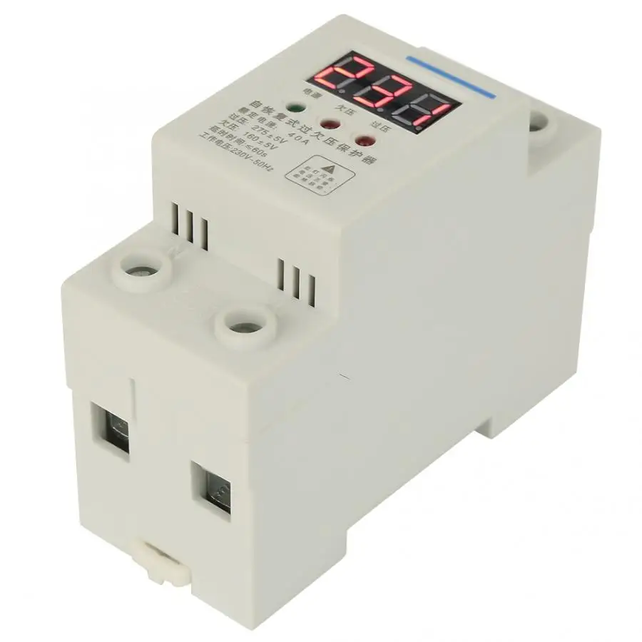 40A 230V 2P din-рейка автоматическое повторное соединение восстановления перенапряжения и ниже напряжения реле защитное устройство Защита от перенапряжения