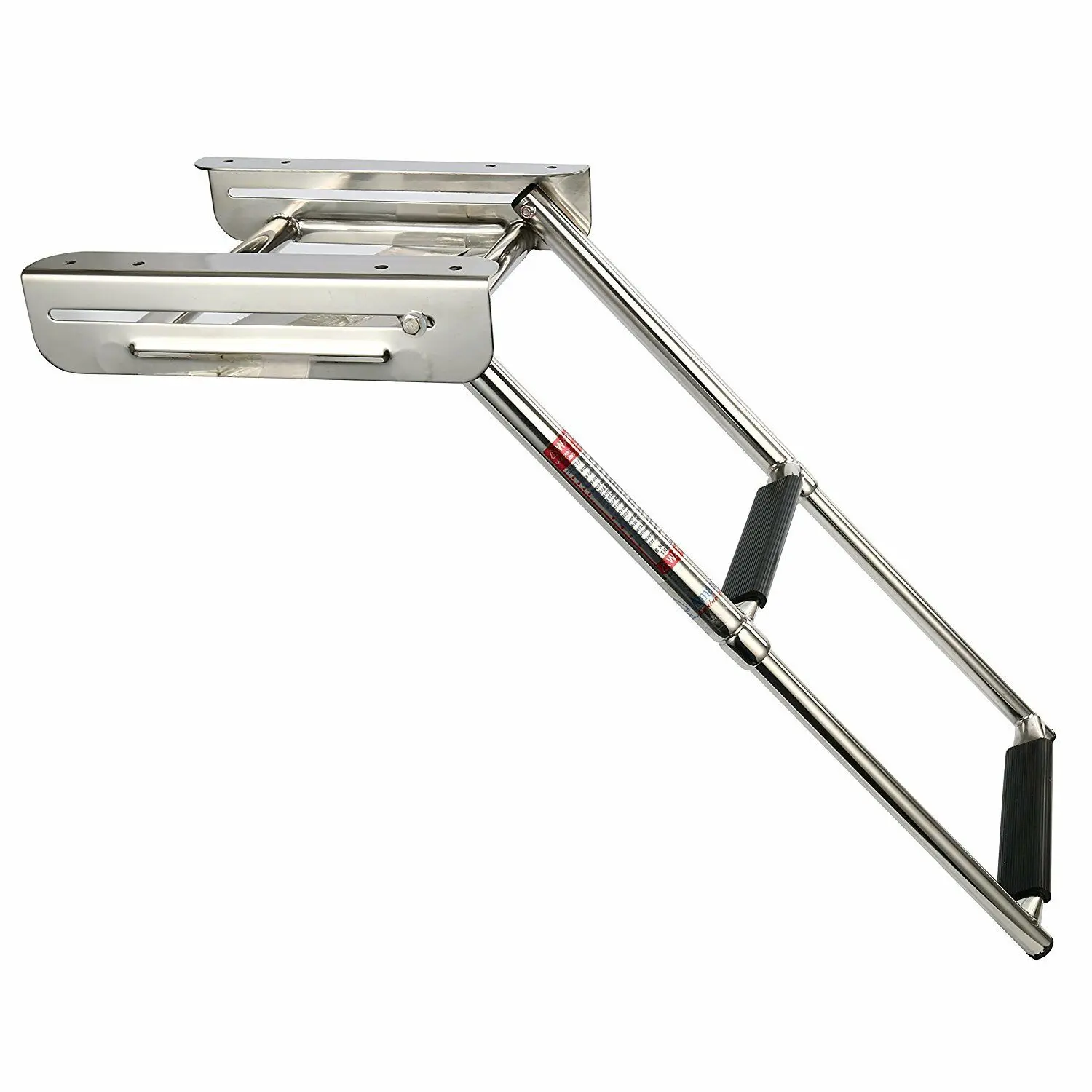 ISURE MARINE Stainless Steel 2-Step Under Platform Ladder Boarding Telescoping Boat Accessories 3 step stainless steel under platform slide mount boat boarding telescoping ladder boat accessories marine