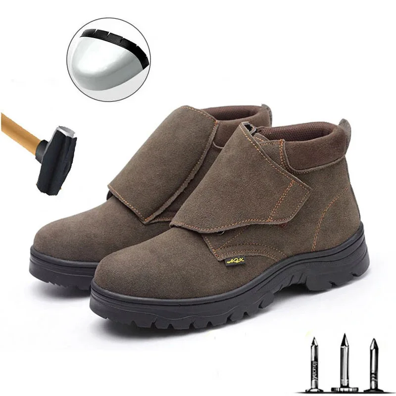 Ankle-Boots Welder Safety-Shoes Steel Plus-Size Spring Work Casual And Autumn Head-Cap