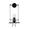 E27 Creative Iron Robot Shape Small Man Cartoon Doll Wall Mounted Lamp Sconce Lamp For Kids/Child Bedroom Corridor Living Room 5