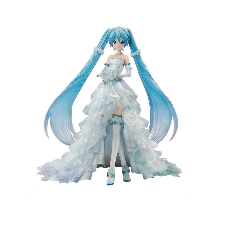 

Anime Model Hatsune Miku Wedding Dress Action Figure PVC Doll Decoration Toy Gift Unisex