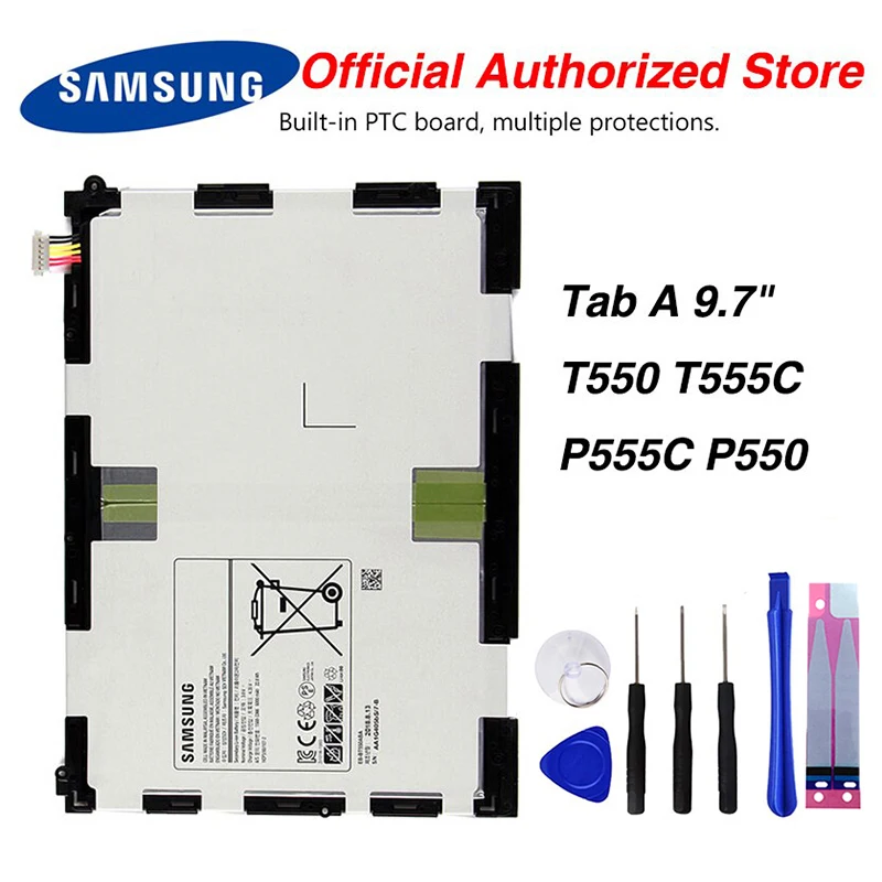 

Original Samsung EB-BT550ABA Battery Tablet For GALAXY Tab A 9.7 T550 T555C P555C P550 6000mAh