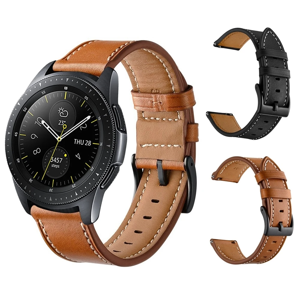 Ремешок из натуральной кожи для Samsung Galaxy Watch 42 мм сменный Браслет Active Gear S4
