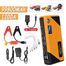 Двойной USB портативный автомобильный пусковой стартер зарядное устройство аккумулятор внешний аккумулятор 99800 мАч светодиодный светильник-вспышка пусковое устройство автомобильный аккумулятор