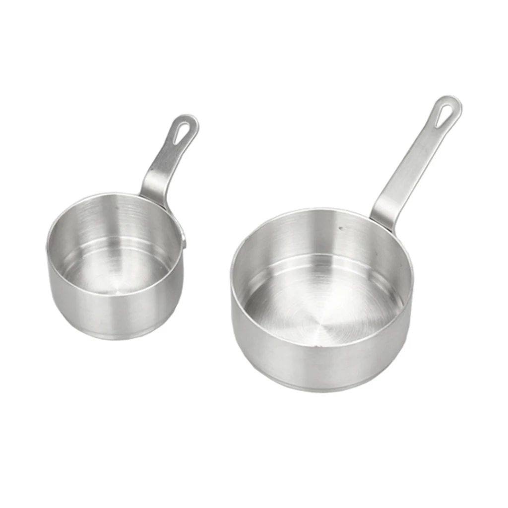 2pcs Nonstick Metal Cookware Kitchen Saucepan Sauce Pan Cooking Milk Pot Kit