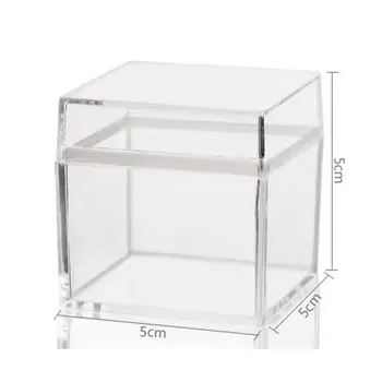 

Clear Acrylic 5 Sided Jewelry Display Storage Box Case Square Cube Props Box