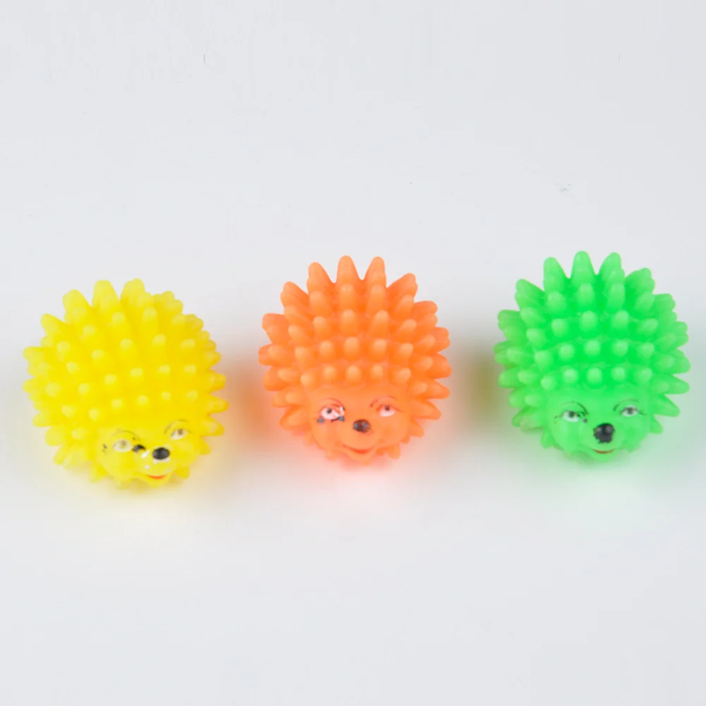 

Hedgehog Toy Cute Puppy Dog Squeaky Chew Toys Hedgehog Shape Pet Dog Puppy Squeaker Ball Funny Toys for Clean Teeth Training