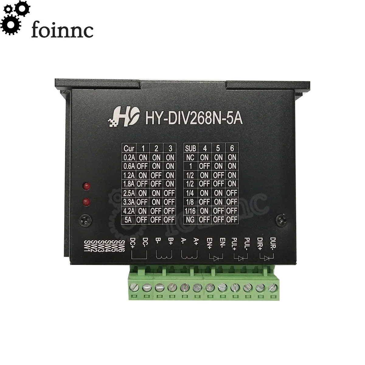 Tb6600 Драйвер шагового двигателя HY-DIV268N-5A 42/57 Драйвер шагового двигателя максимальный ток 5А рабочее напряжение DC12-48V