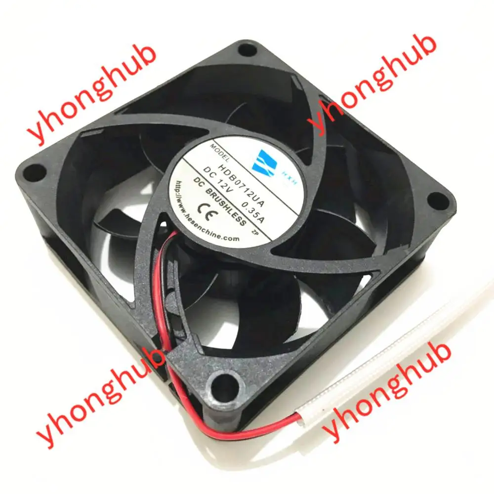 HXH HDB0712UA DC 12V 0.35A 70x70x25 мм 2 провод Сервер вентилятор