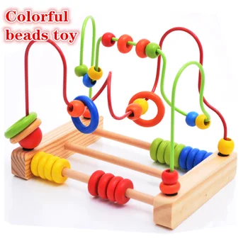 

Children's Educational Toys Wooden Calculate Beads Toy Beads Frame Children Round Bead Toys Beaded Math Toys