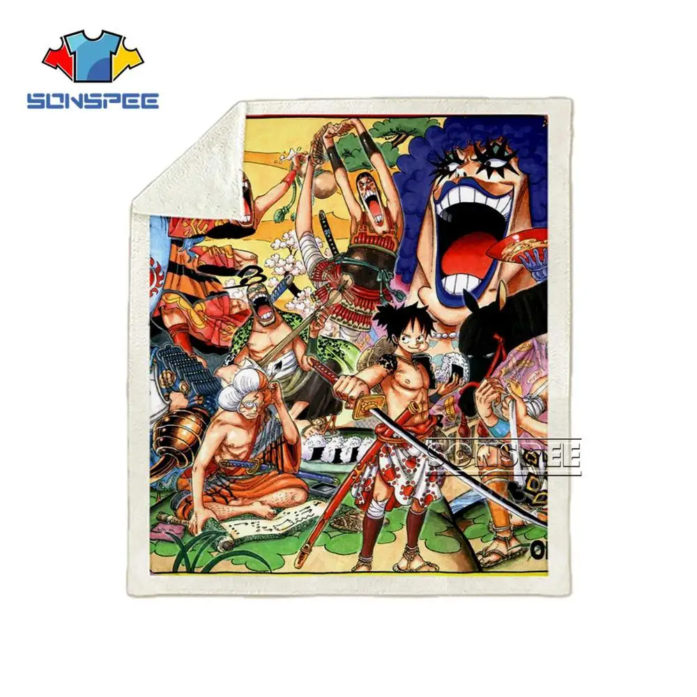 7 SONSPEE one piece partner аниме Harajuku для детей и взрослых 3d принт одеяло теплое покрывало для дивана осеннее постельное белье для путешествий для отдыха K172 - Цвет: 7