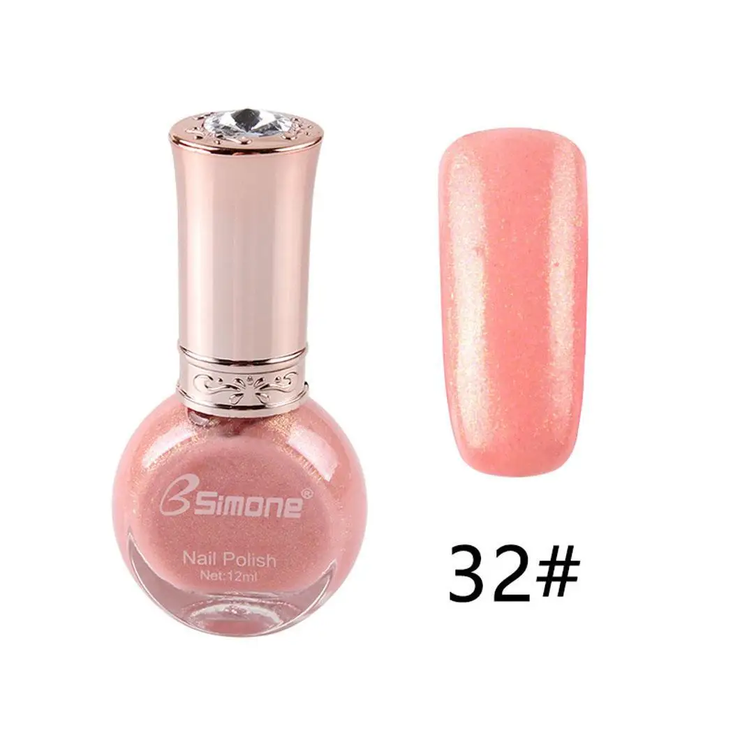 Professional Long Lasting Shimmer Nail Polish Peelable Nail Gently applied to the nail surface Gel Nail Art - Color: type32