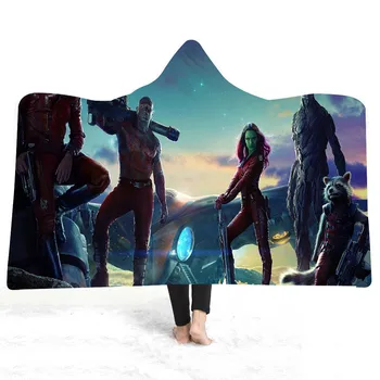 

Hooded Blanket Sci-Fi Action Movie Superhero Soft Sherpa Fleece Blanket Blanket for Adults/Kids Cozy Nap Cover Sofa TV Blanket