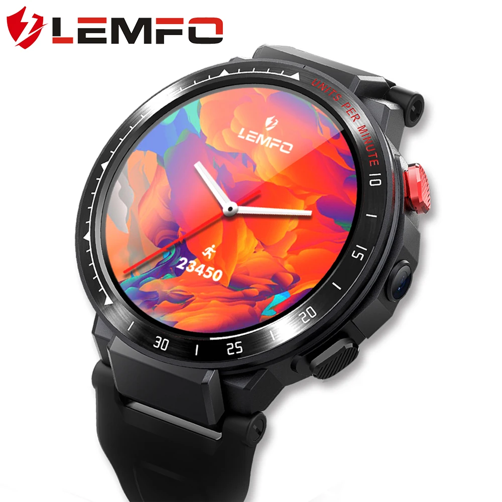 Смарт-часы LEMFO LES4 мужские 4G Android 7 1 GPS Wi-Fi Sim-карта большой экран 6 дюйма ГБ 16 HD-камера