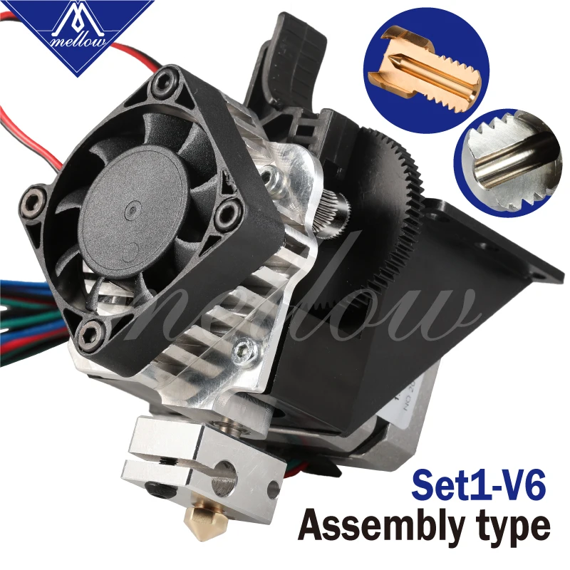 Goede Gratis verzending 3D printer onderdelen Titan Aero V6 hotend extruder volledige kit Vulkaan nozzle kit voor Desktop reprap mk8 i3 TEVO ANET