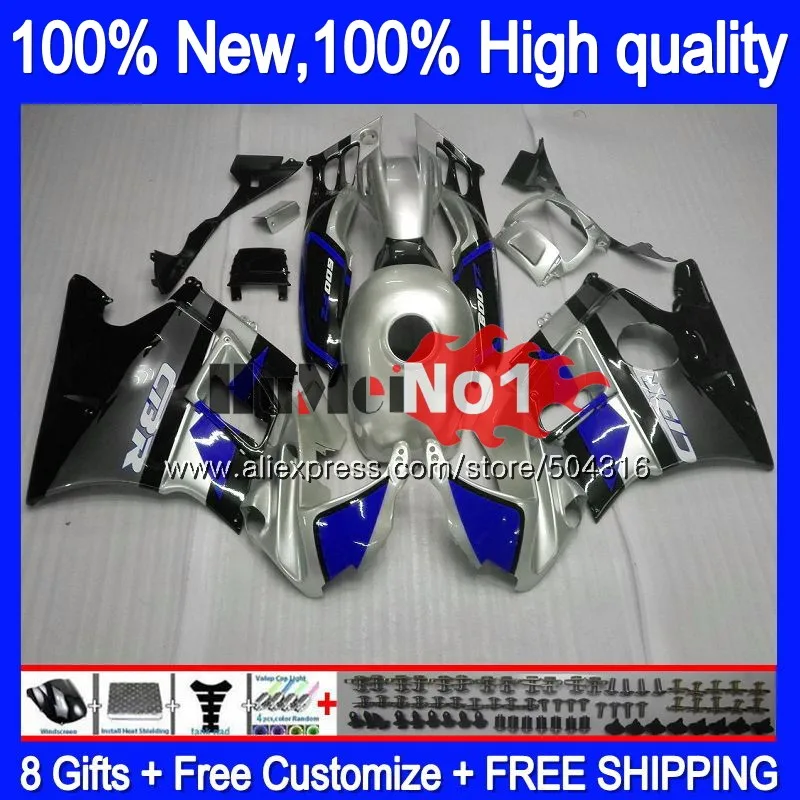 Корпус+ майка для HONDA CBR600 F2 FS 1991 1992 1993 1994 серебристо-серый 1MC. 239 CBR 600F2 600 F2 CBR600FS CBR600F2 91 92 93 94 обтекатель - Цвет: No. 1
