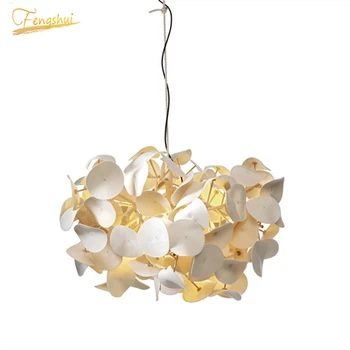 

Modern Creative Fabric Flower Pendant Lights Living Room Home Decor Pendant Lamp Coffee Shop Loft Hanglamp Modern Light Fixture
