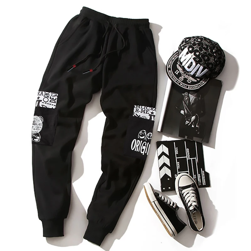 Men Plus Size Pants 6XL Solid Baggy Loose Elastic Pants Sweatpants Casual Pants Trousers Large Big Plus Size 5XL 6XL 7XL