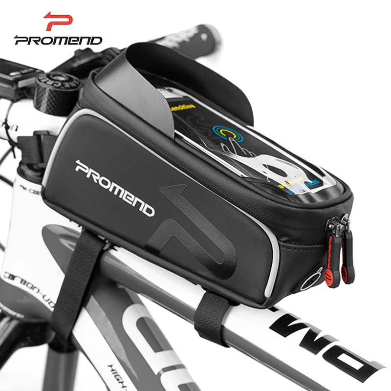 

PROMEND Mountain Bike Bag Rainproof Front Cycling Frame Bag 6.0 Inch Touch Screen Mobile Phone Case Bag Bicycle Accessories