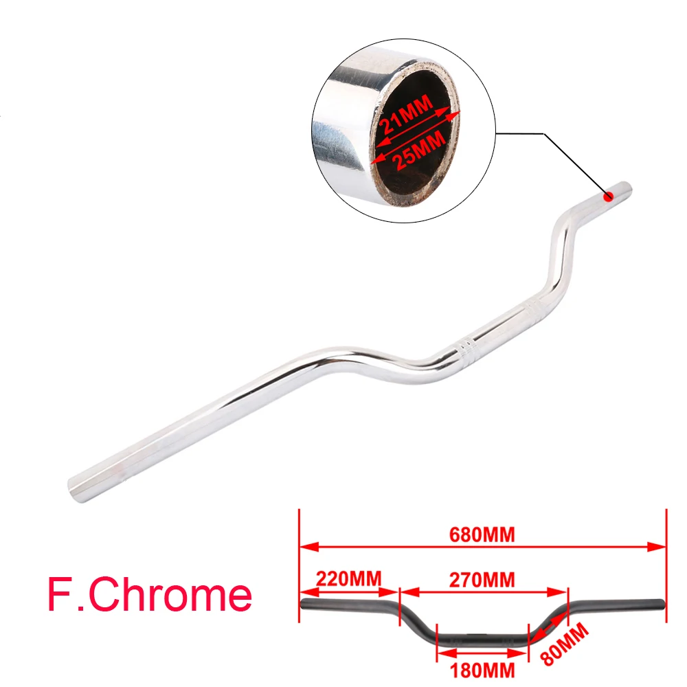 Мотоцикл 22 мм 7/" Руль для Harley Touring Sportster Chopper Bobber XL 883 1200 Кафе Racer - Цвет: F.Chrome 25MM