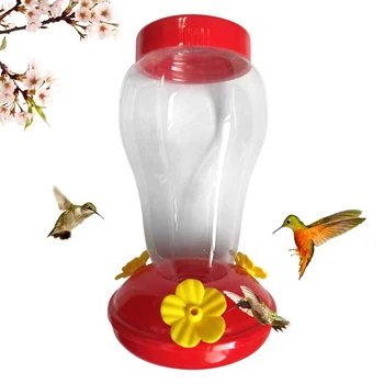 

Transparent Bird Water Feeder Bottle Hanging Hummingbird Feeder Garden Outdoor Plastic Flower Iron Hook Bird Feeder