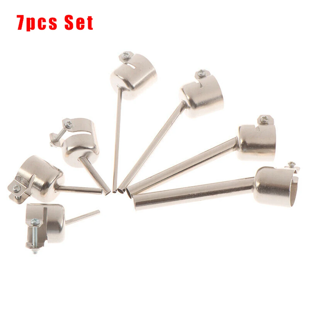

7PCS 850 Series Heat Gun Nozzle Lengthened 3mm/4mm/ 5mm/8mm/10mm Type 45 Degree Tilt BGA Welding Tool