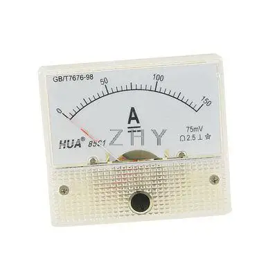 

Rectangle Plastic Housing Fine Tuning Dial Panel Ampere Meter DC 0-150A