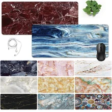 

Desk Mat Waterproof PU Leather Marble Pattern office Computer Keyboard Mat Mousepad Large Laptop Mouse Mat Game Mouse-pad