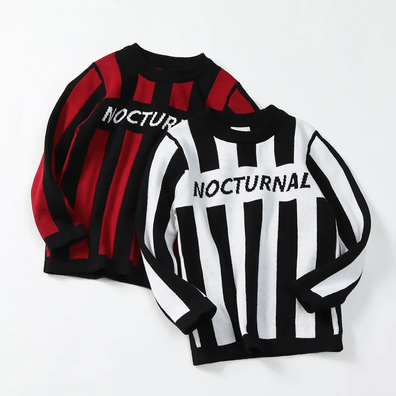 

2019 Autumn And Winter New Style Kids' Sweater BOY'S Girls Crew Neck Pullover Sweater Big Boy Cotton Knitted Sweater