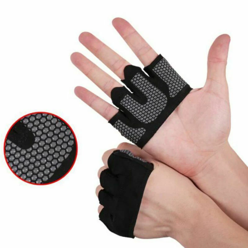 Women Men Half Finger Exercise Gym Gloves Sports Lifting Fitness Protector Hand 