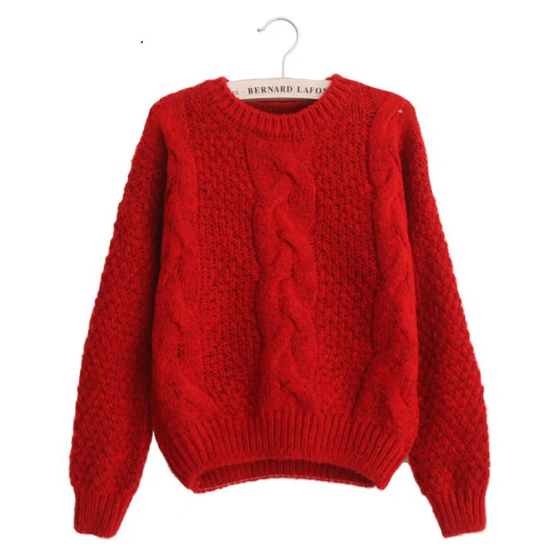 

Women Sweaters Warm Pullover and Jumpers Crewneck Mohair Twist Pull Tops Autumn 2020 Knitted Soft Clothing