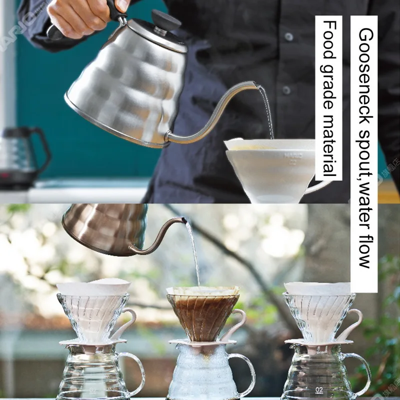 Skup Filtr do kawy Hario ze stali nierdzewnej Gooseneck czajniczek czajnik czajnik ekspres do herbaty wysokiej jakości butelka akcesoria kuchenne 1L 1.2L