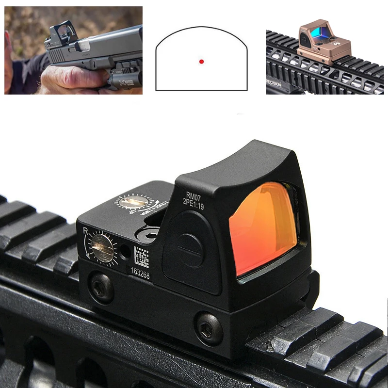 Tactical Holographic RMR Red Dot Sight Collimator Mini Rifle Reflex Scope fit 20mm Rail For Glock 17 19 Airsoft Hunting Handgun | Спорт и