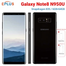 Мобильный телефон 6," samsung Galaxy Note8 Note 8 N950U версия Snapdragon 835 6 ГБ ОЗУ 64 Гб ПЗУ 4G LTE NFC телефон